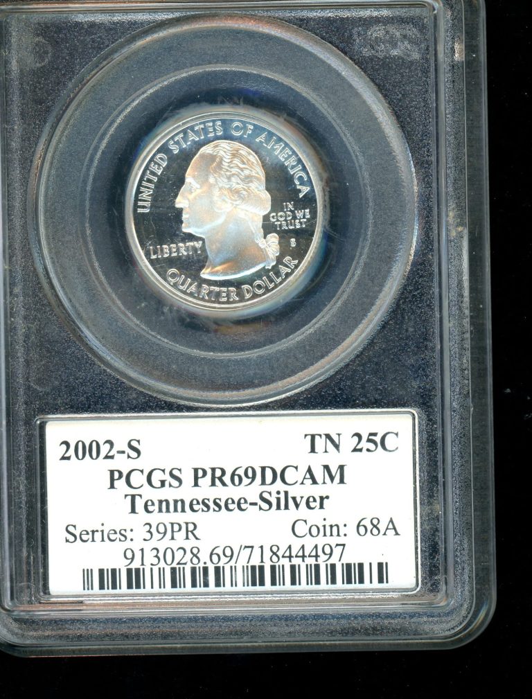 2002-S Tennessee Statehood Quarter Silver Proof PR69 DCAM PCGS Certified Coin
