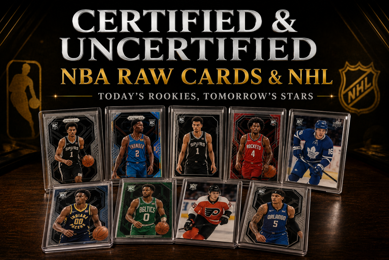 Raw NBA rookie cards (RC) and star players NBA Raw Sports Cards for Sale – Rookie Cards