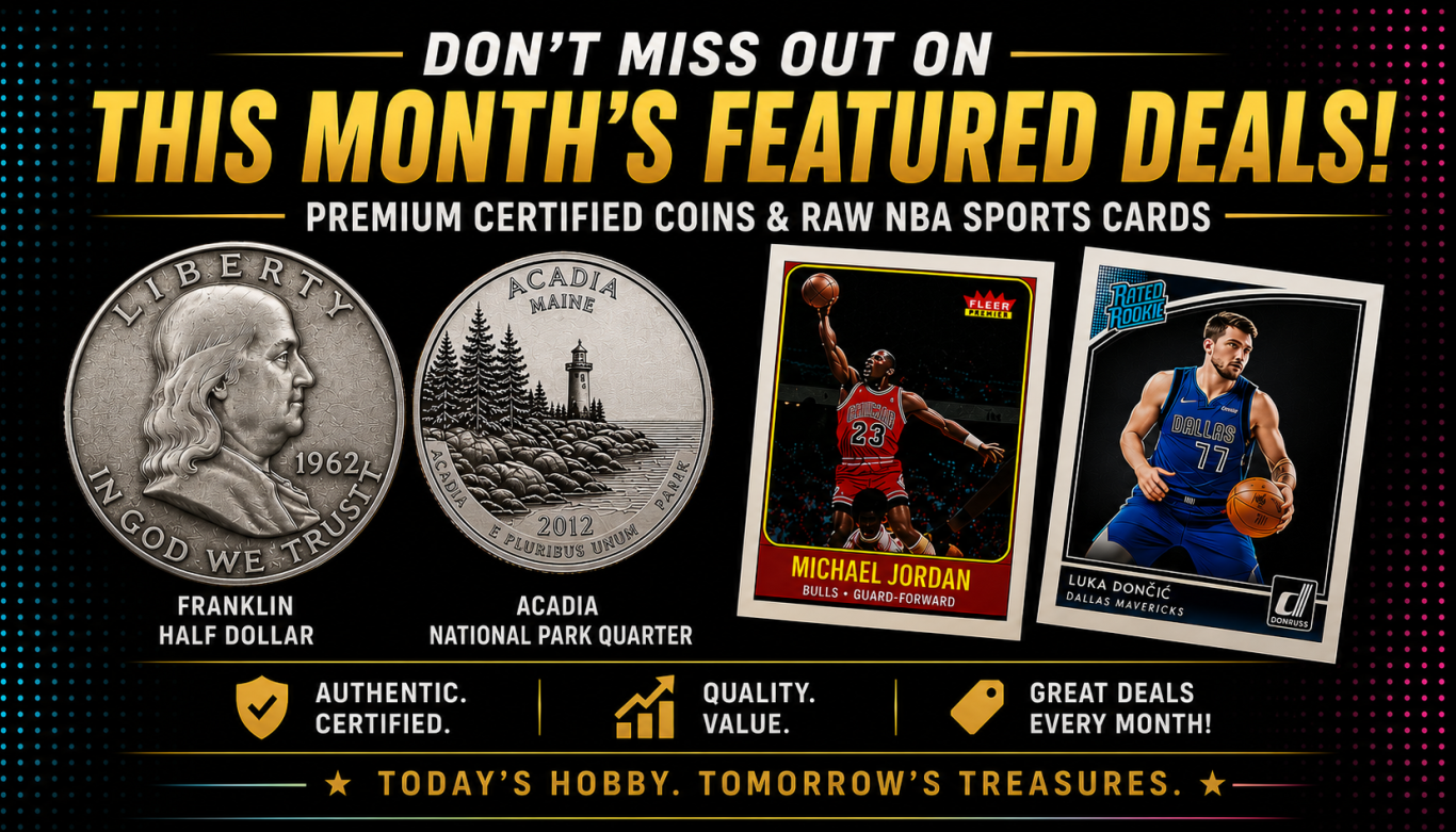 Monthly Featured Coin Is Here! This month, we’re highlighting a stunning 1952-D Franklin Half Dollar graded MS65 FBL by Professional Coin Grading Service.