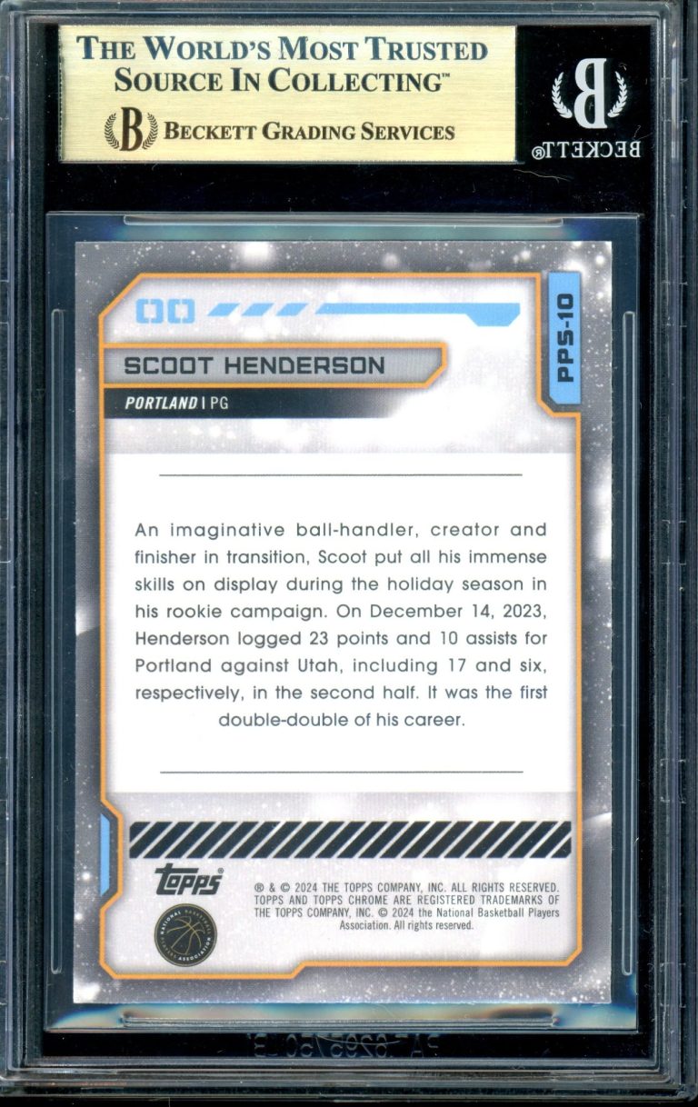 Scoot Henderson 2023 Topps Cosmic Chrome Planetary Pursuit Sun Rookie BGS 9.5
