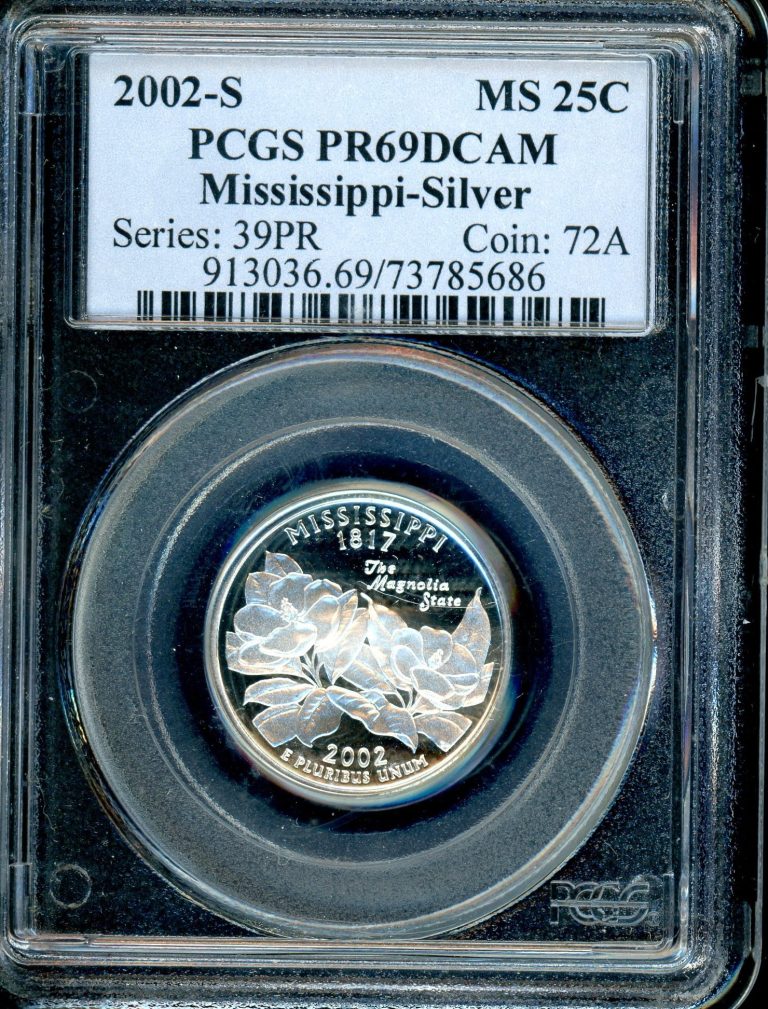 2002-S Mississippi Silver State Quarter Silver Proof