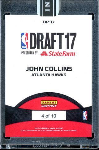 2017-18 Panini Instant John Collins Rookie Green Parallel /10 RC Encased Card