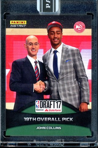 2017-18 Panini Instant John Collins Rookie Green Parallel /10 RC Encased Card