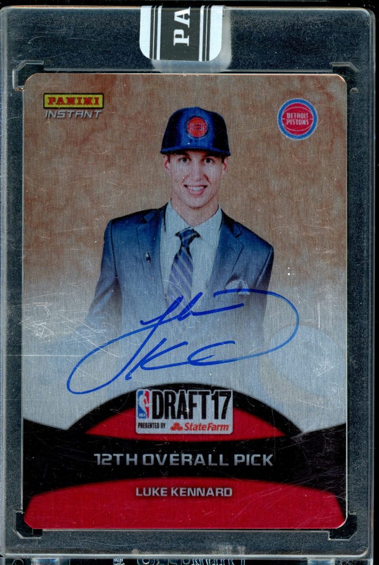  This 2017 Panini Instant Metal Rookie Draft Autograph of Luke Kennard is serial numbered to just /25, making it a scarce and desirable.
