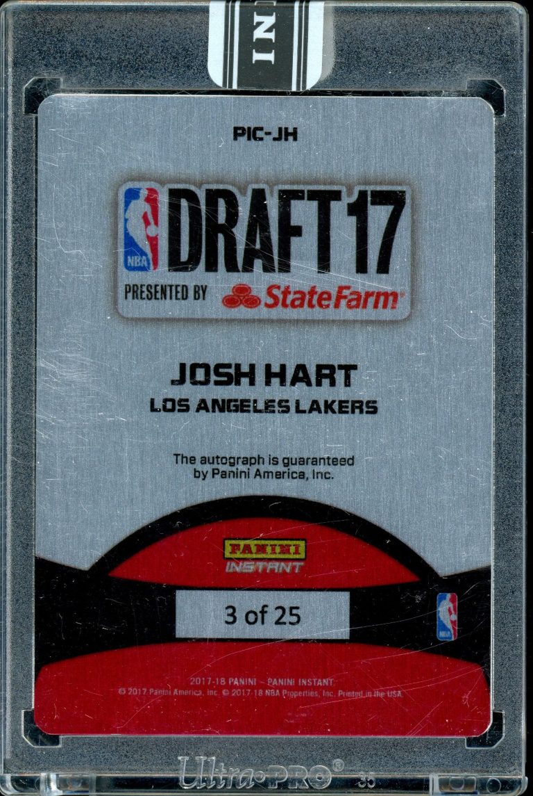  This 2017 Panini Instant Metal Rookie Draft Autograph of Luke Kennard is serial numbered to just /25, making it a scarce and desirable.