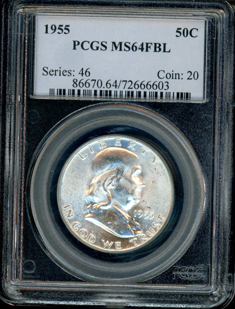 1960 Franklin Half Dollar 1960 Franklin Half Dollar PCGS MS64 – 90% Silver Mint State 50C