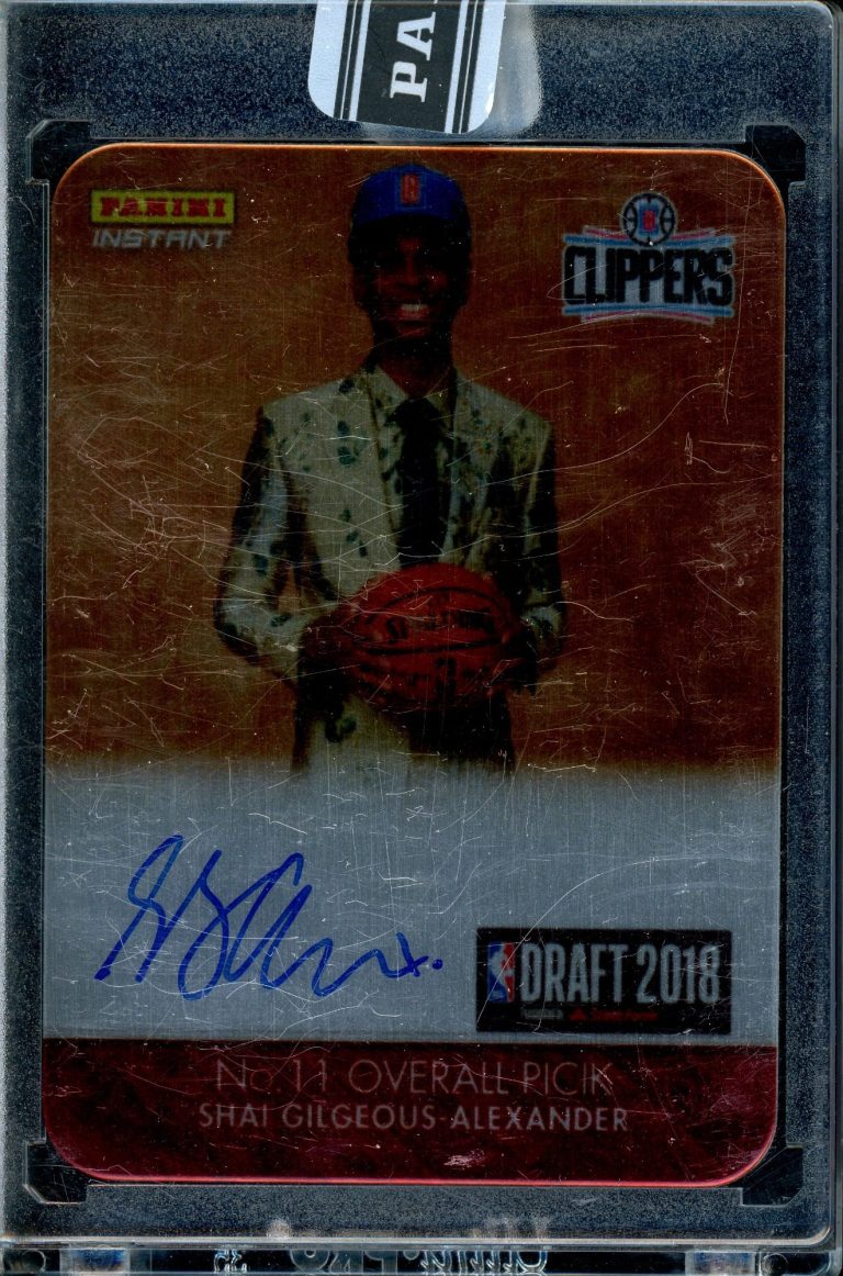 2018-19 Panini Instant Metal Draft Day Rookie Autograph of Shai Gilgeous-Alexander, one of the NBA’s top emerging superstars. 